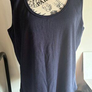 FRANC Rib Tank Top, Size 3X, Navy